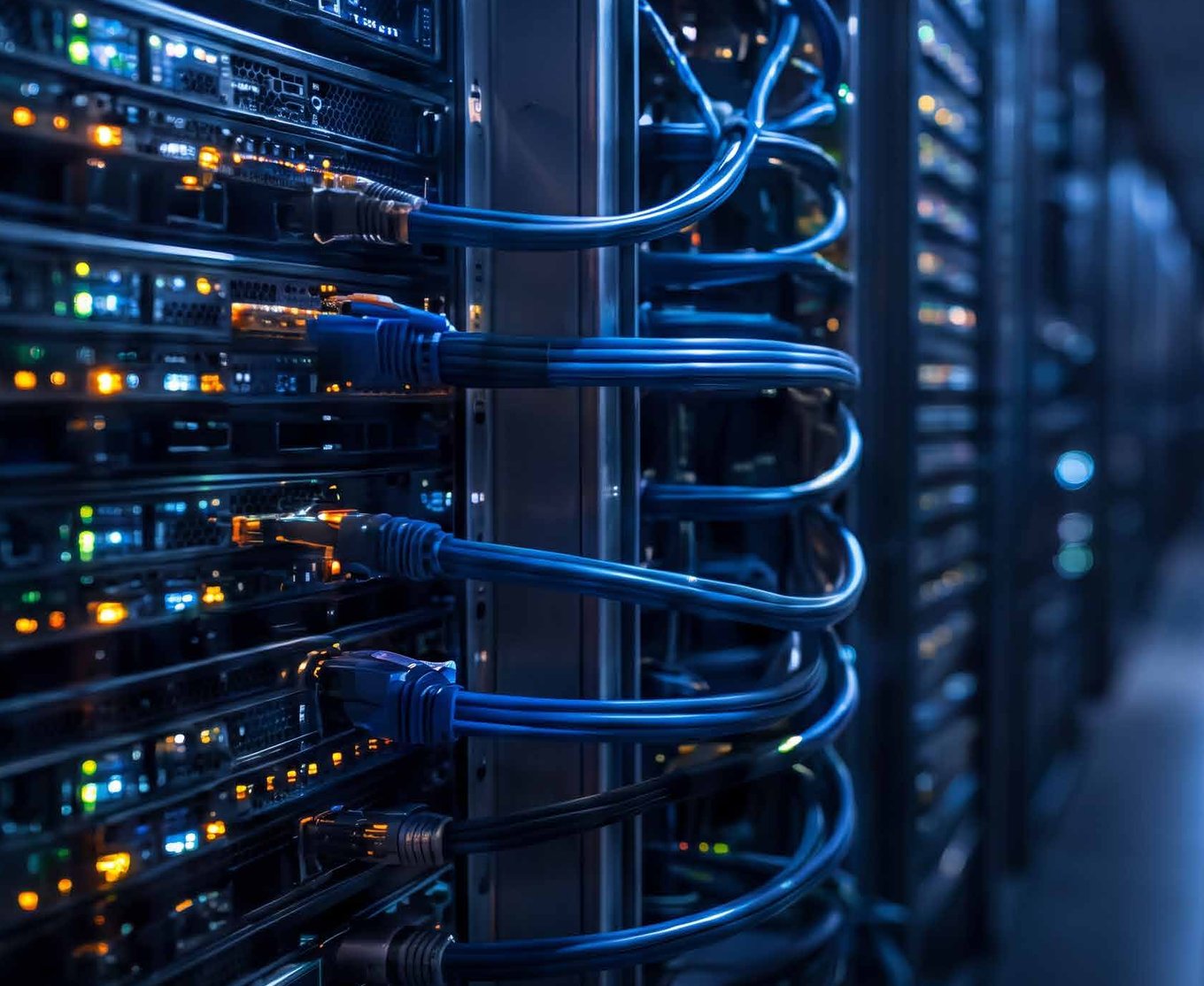 Patch cabling in a data-centre rack